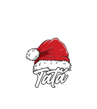 tată Santa Hat model negru pe tricou