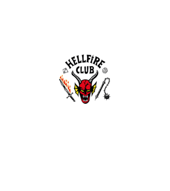 HELLFIRE CLUB model alb pe tricou