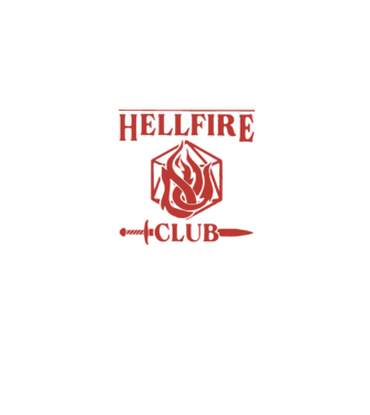 hellfire club 85 model albastru jeanși pe tricou