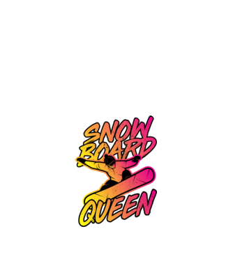 snowboard queen model negru pe tricou