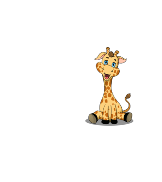 Cute giraffe model galben neon pe tricou