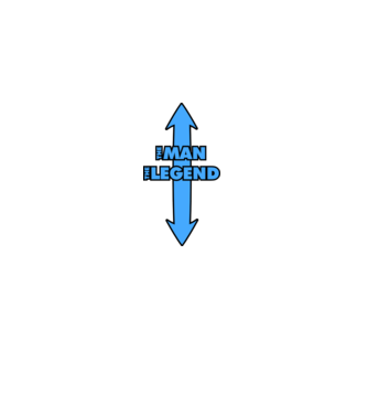 The Man The Legend model negru pe tricou