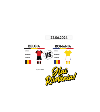BEL-ROM euro 2024 calendar  model alb pe tricou