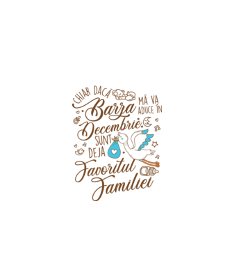 Favoritul familiei DECEMBRIE model alb pe tricou