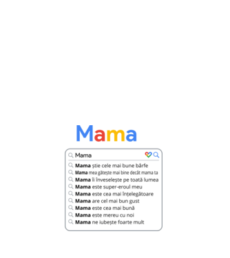 căutare Google Mama model alb pe tricou
