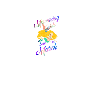 Mermazing girls are born march model negru pe tricou