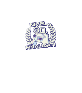 Nivel 30 finalizat! model negru pe tricou