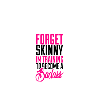 Forget Skinny model alb pe tricou