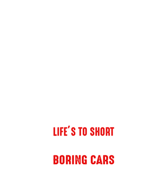 Life is too short to drive boring cars model negru pe tricou