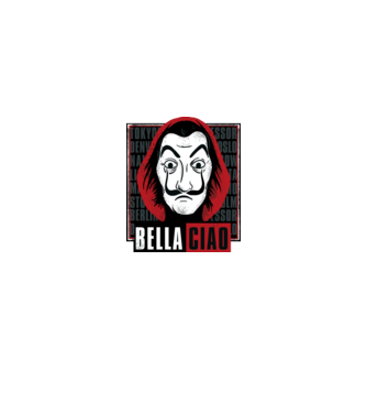 bella ciao dali model negru pe tricou