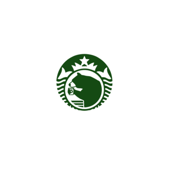 Bear Bucks model alb pe tricou