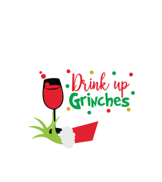 Drink up Grinches model alb pe tricou