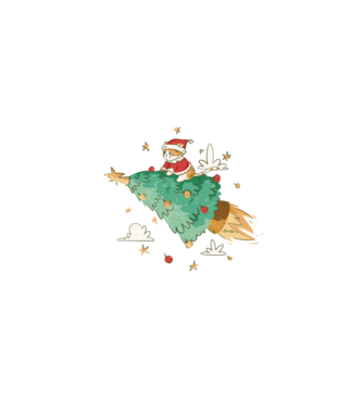 Christmas cat model negru pe tricou