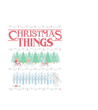 christmas things ugly sweater model alb pe tricou