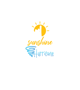 April Girls are Sunshine mixed with a little Hurricane model negru pe tricou