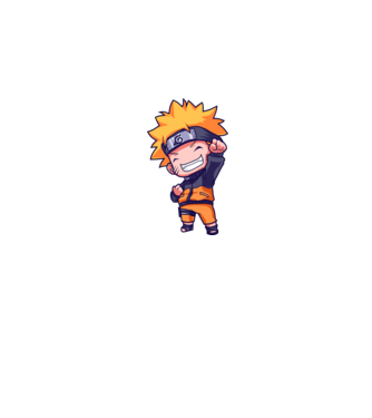 NARUTO model negru pe tricou