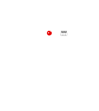 Bowling EKG model negru pe tricou