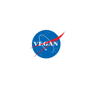 vegan nasa model alb pe tricou