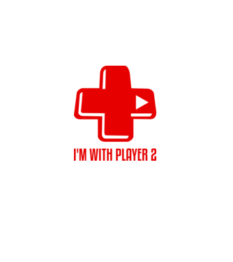 player 2 model alb pe tricou