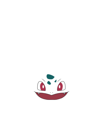 Bulbasaur model alb pe tricou