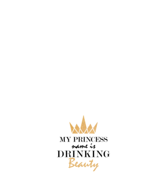 Drinking beauty gold model negru pe tricou