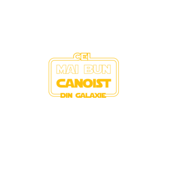 Cel mai bun canoist din galaxie model negru pe tricou