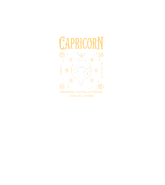 Zodiac femeie CAPRICORN golden model turcoaz pe tricou