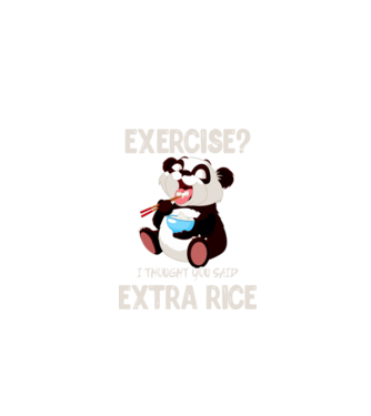 Exercise panda light model negru pe tricou