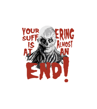 vecna your suffering is almost at an end model alb pe tricou
