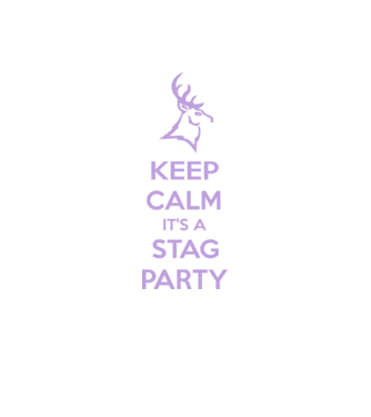 Keep calm stag party on model negru pe tricou