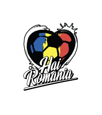 Hai romania heart model alb pe tricou
