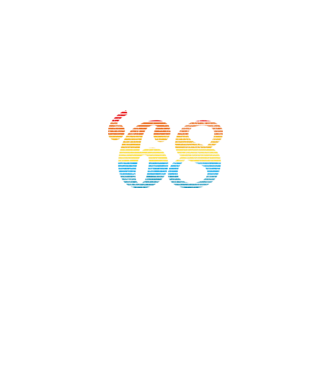 Retro Birthday 1968 model negru pe tricou