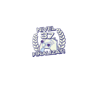 Nivel 37 finalizat! model negru pe tricou