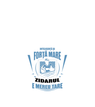Inteligență și forță mare, zidarul e mereu tare model negru pe tricou