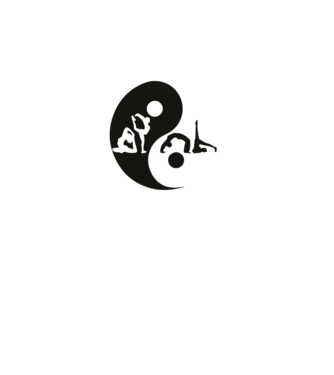 Yoga yin-yang model negru pe tricou