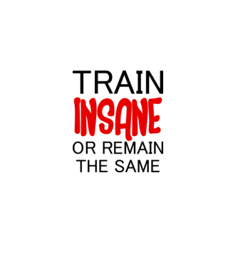 train insane model alb pe tricou