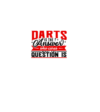 Sport is the answer DARTS model alb pe tricou