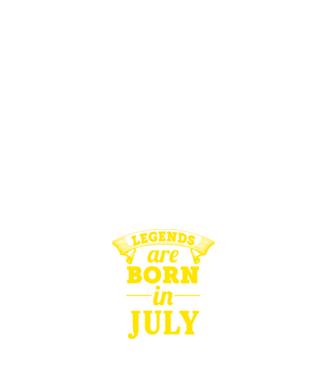 Legends are born in July model negru pe tricou