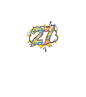 Birthday Comic Number 27 model albastru regal pe tricou