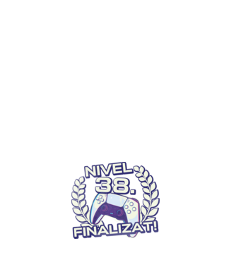 Nivel 38 finalizat! model negru pe tricou