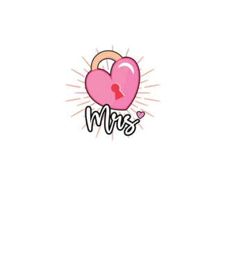 Mrs key to the heart model negru pe tricou