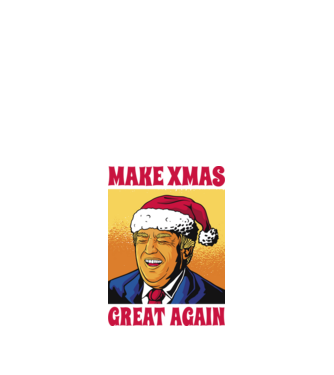 Make Xmas great again model negru pe tricou