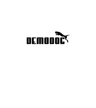 demodog logo black model gri pe tricou