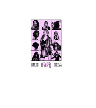 Taylor Swift ERAS lilac model negru pe tricou