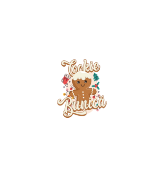 Cookie bunică model alb pe tricou