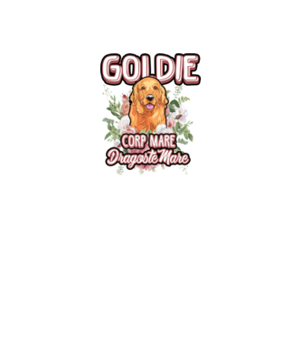 Goldie picioare mici dragoste mare model nisipiu pe tricou