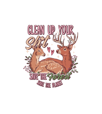 Save the forest model alb pe tricou