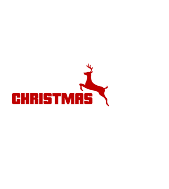 Christmas logo model negru pe tricou