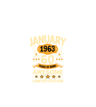 January 1963 60 years of being limited edition model negru pe tricou