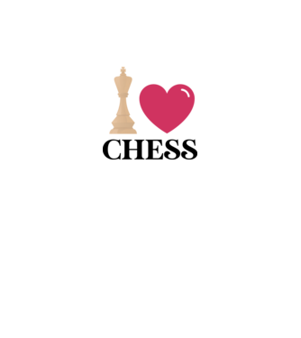 Love chess model alb pe tricou